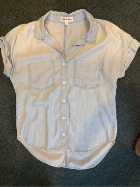 cloth & stone Light Blue Button-Up Shirt